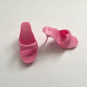 Vintage Barbie Shoes Open Toe‎ Mule Heels Rose Pink Philippines